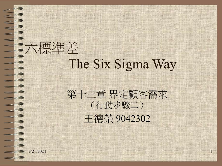 六标准差TheSixSigmaWay_第1页