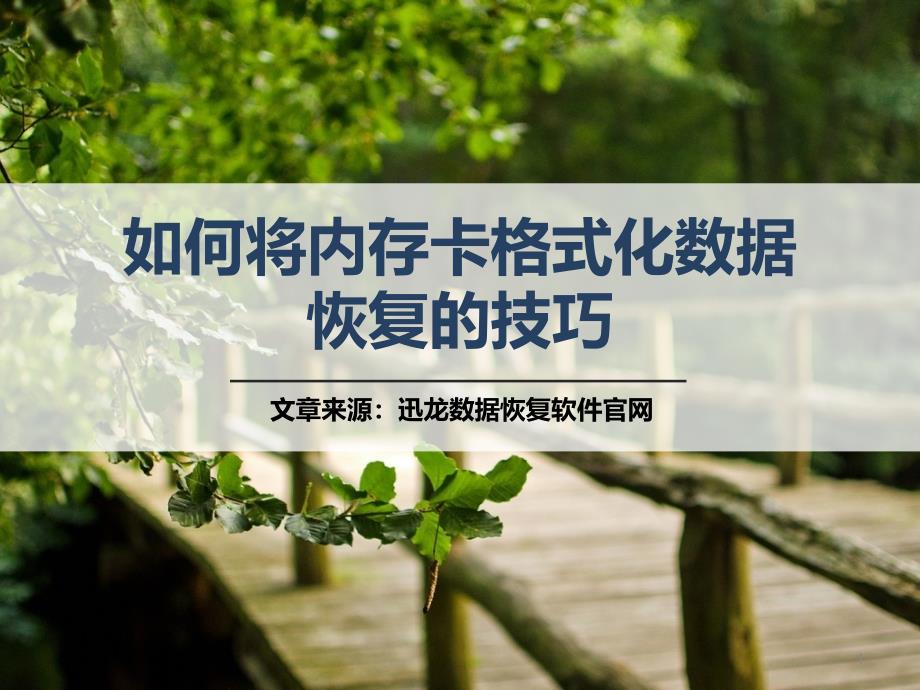 如何将内存卡格式化后数据恢复的技巧_第1页