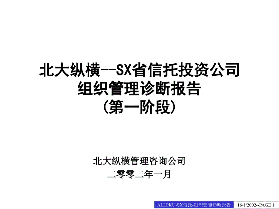 山西省信托投资公司组织管理诊断报告_第1页