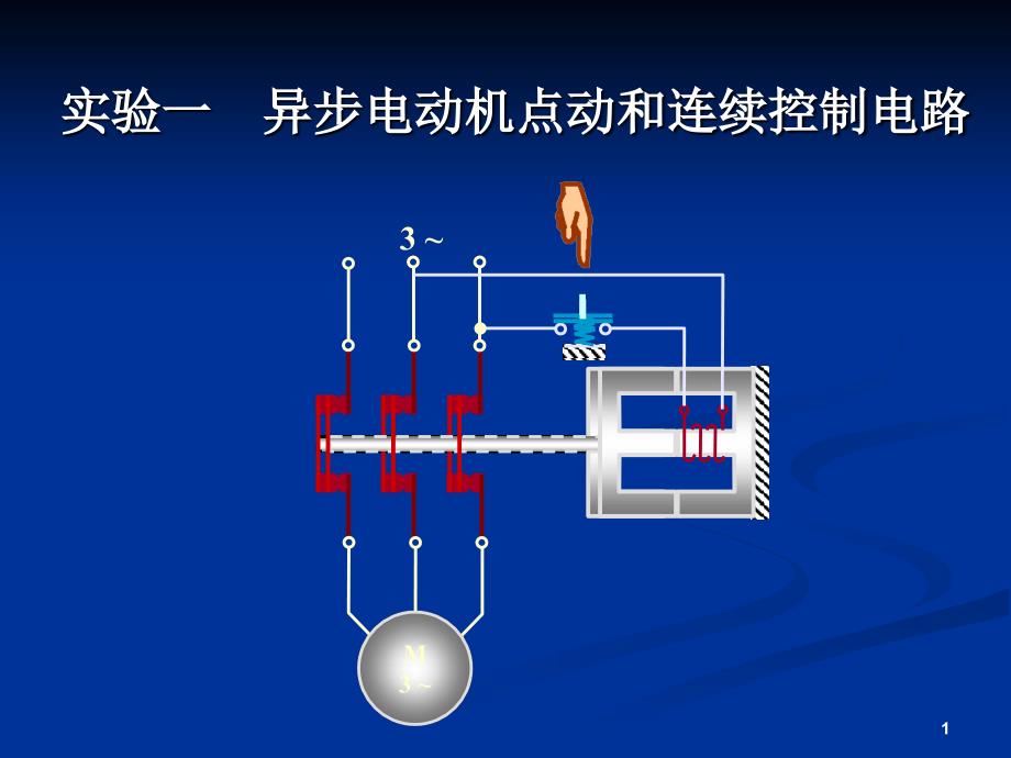 实验一：异步电动机点动和连续控制电路_第1页