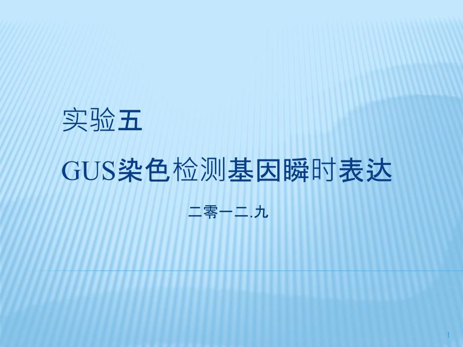 实验五gus染色检测基因瞬时表达_第1页