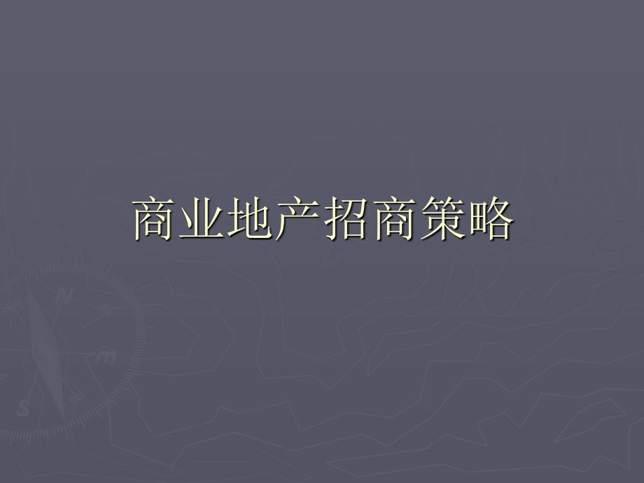 商业地产招商策略基础培训资料_第1页