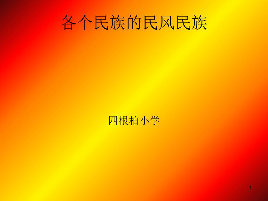 各个民族的民风民俗_第1页