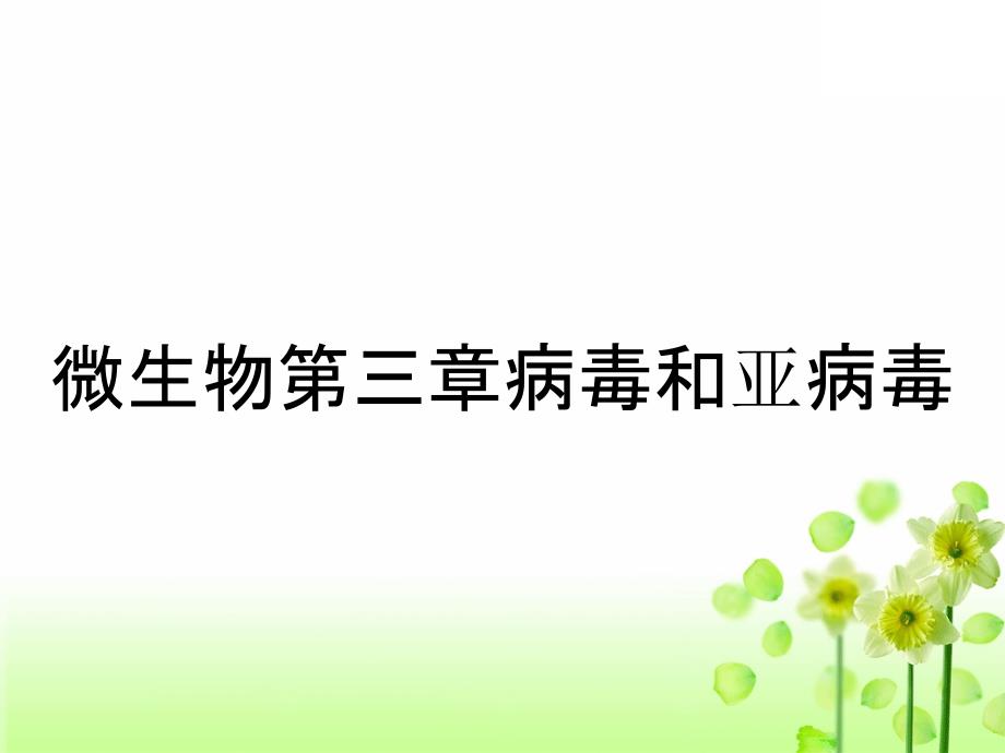 微生物第三章病毒和亚病毒_第1页