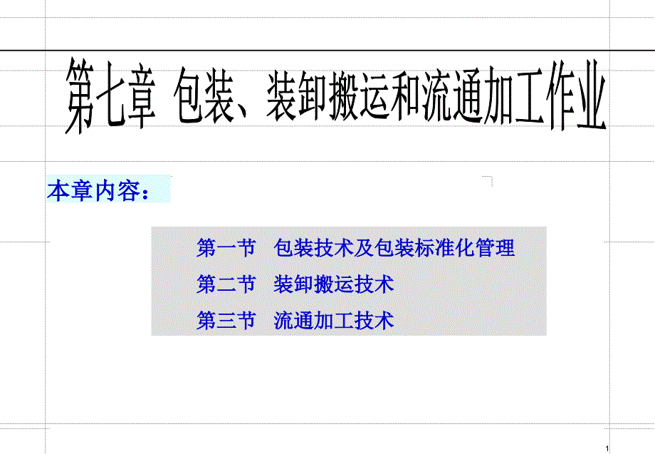 包装技术及包装标准化管理_第1页