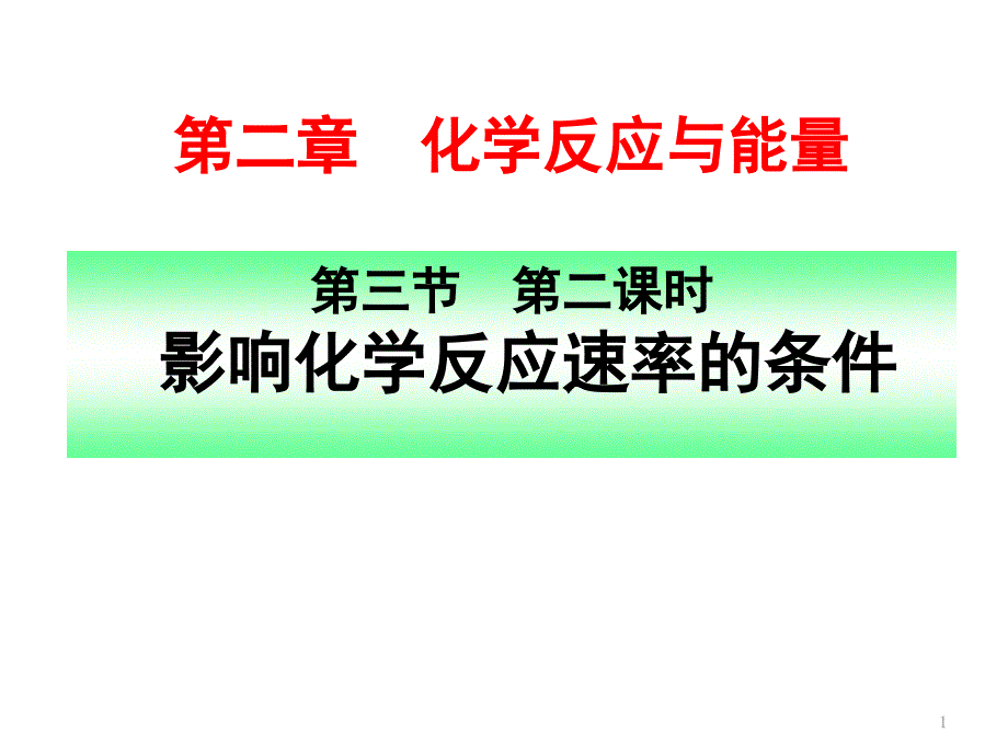 影响化学反应速率的条件_第1页