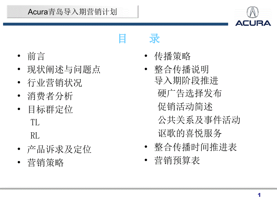 市场-方案-讴歌-前期推广_第1页