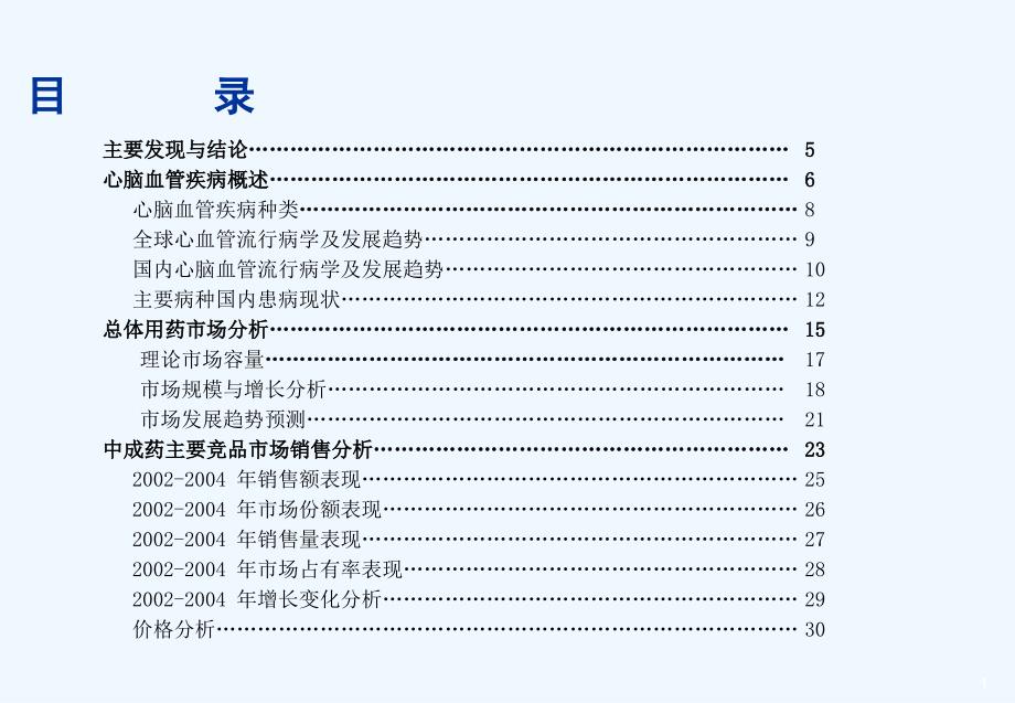 心脑血管疾病用药市场报告_第1页