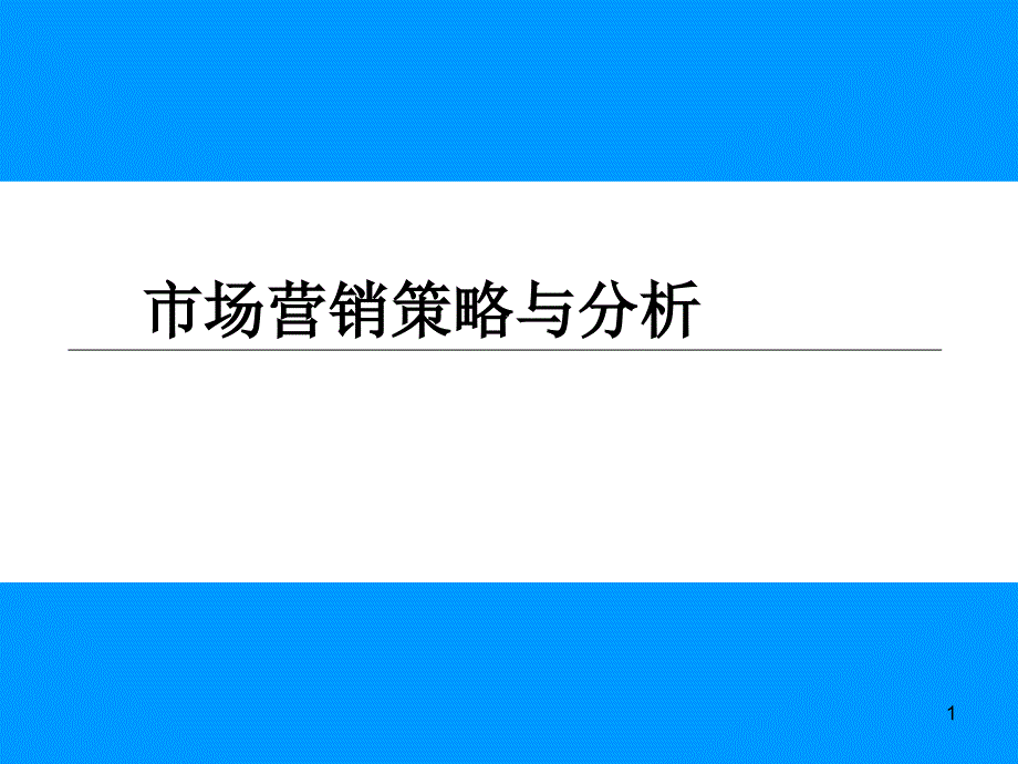 市场营销策略与分析_第1页