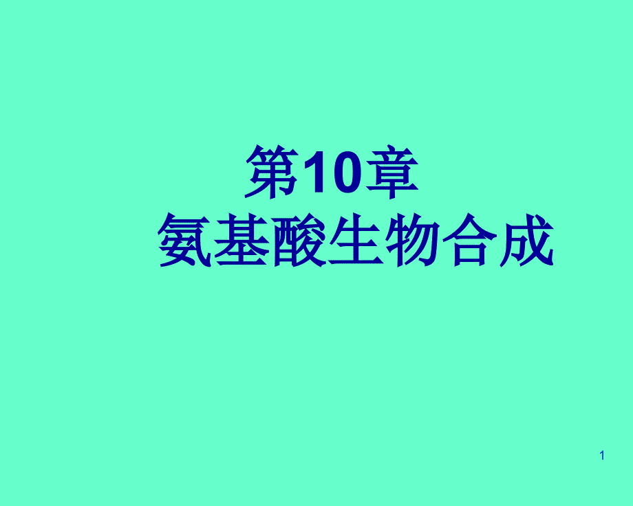 氨基酸生物合成_第1页