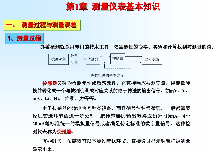 测量基础和压力测量(测控)_第1页