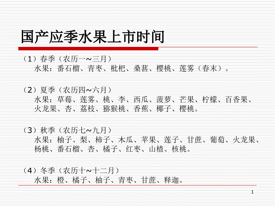 国产水果成熟上市时间表_第1页