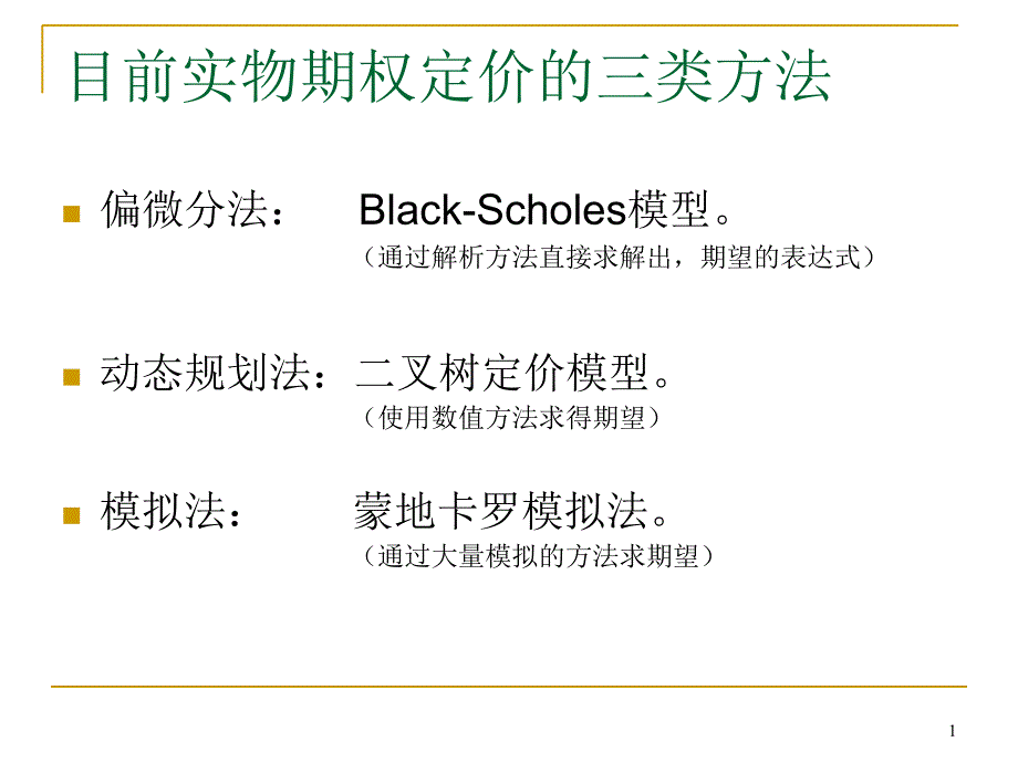 实物期权定价模型理论及应用ppt-PowerPoint_第1页