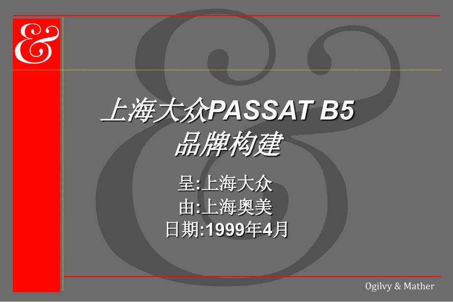 上海大众PASSAT B5品牌构建_第1页