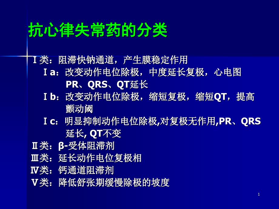 抗心律失常药的分类_第1页