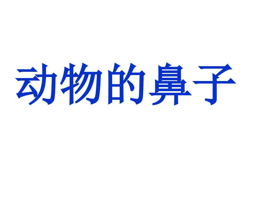 第十一周蒙氏礼仪：动物的鼻子_第1页