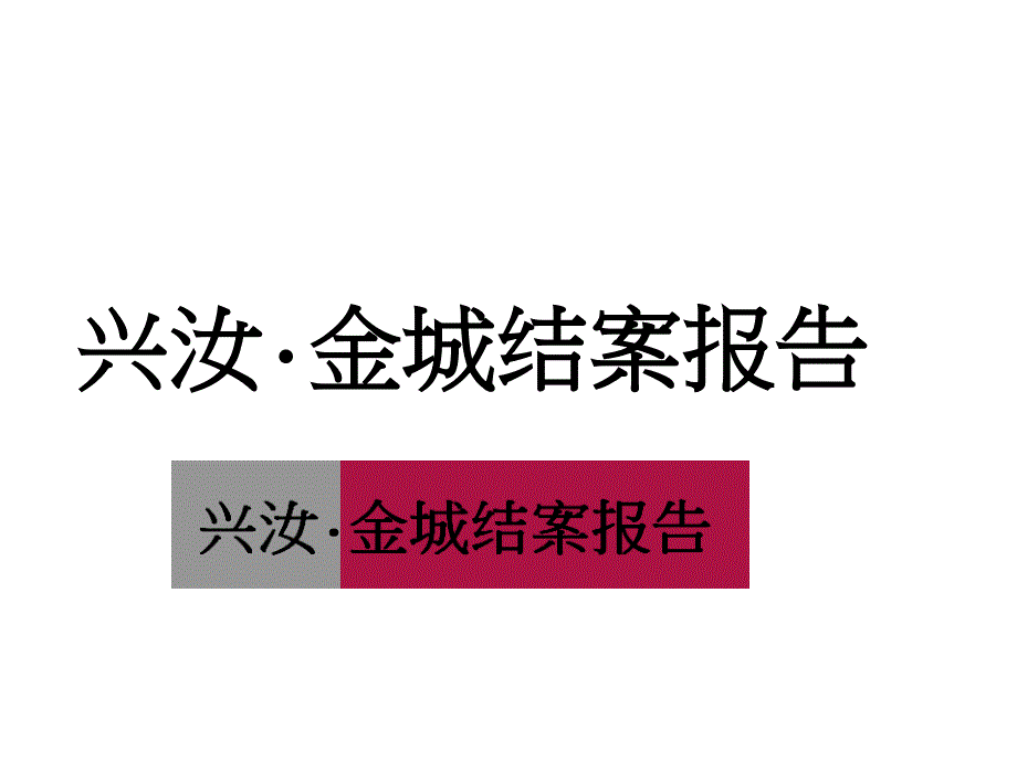 城市综合体项目结案报告_第1页