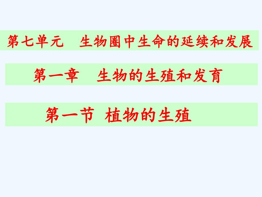 新人教版八年级下册生物第一章第一节植物生殖_第1页