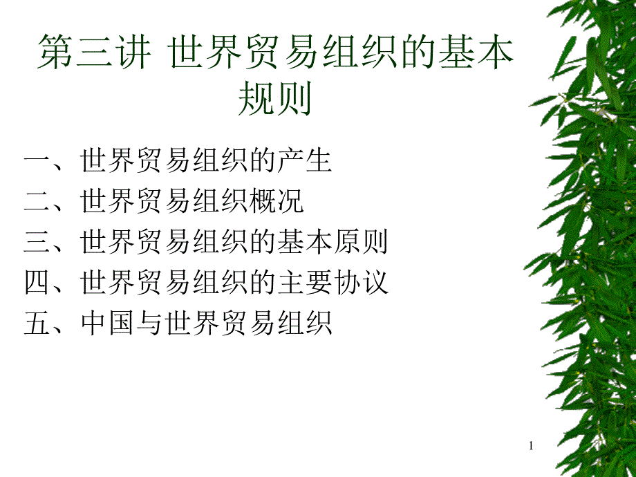 世界贸易组织的基本规则_第1页