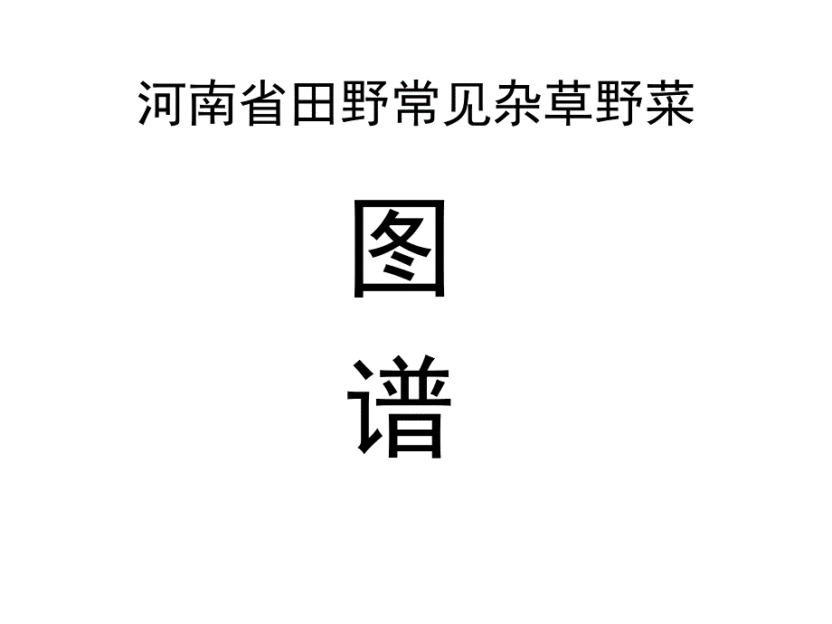 河南省田野常见杂草野菜图谱_第1页