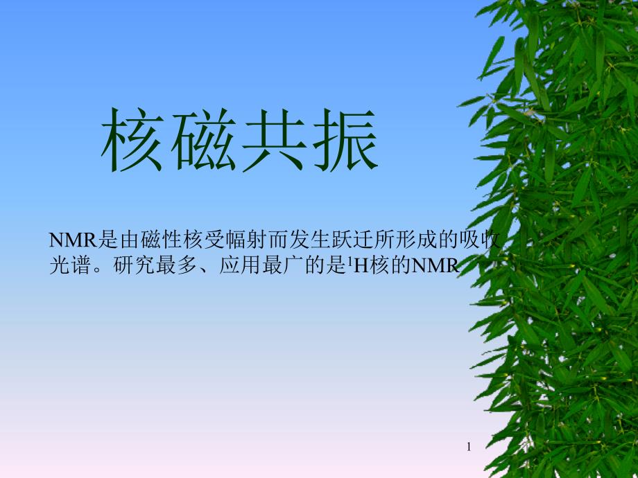 核磁共振MRI的原理及简介_第1页