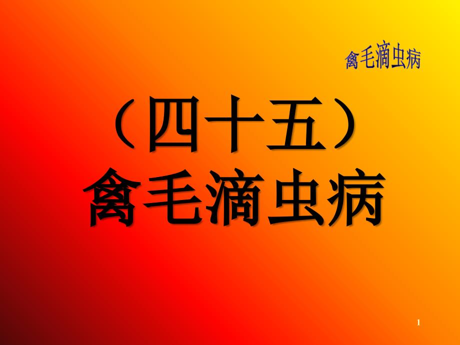 禽病学禽病临床诊断彩色图谱45禽毛滴虫病西南民族大学_第1页