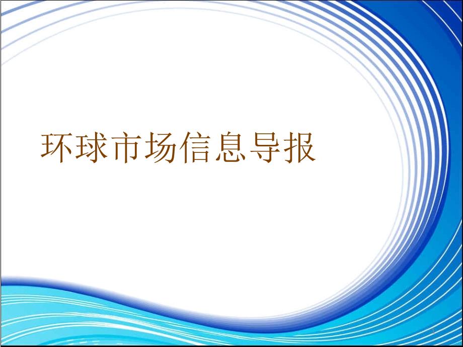 《环球市场信息导报》_第1页