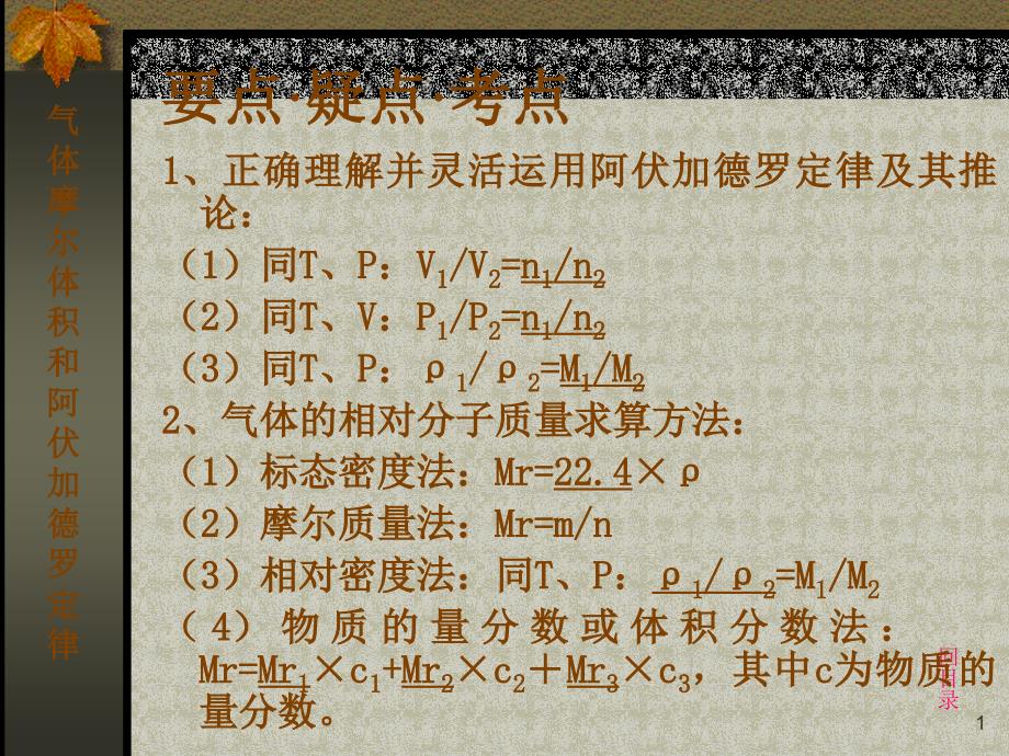 3835kj_气体摩尔体积和阿伏加德罗定律ppt_第1页