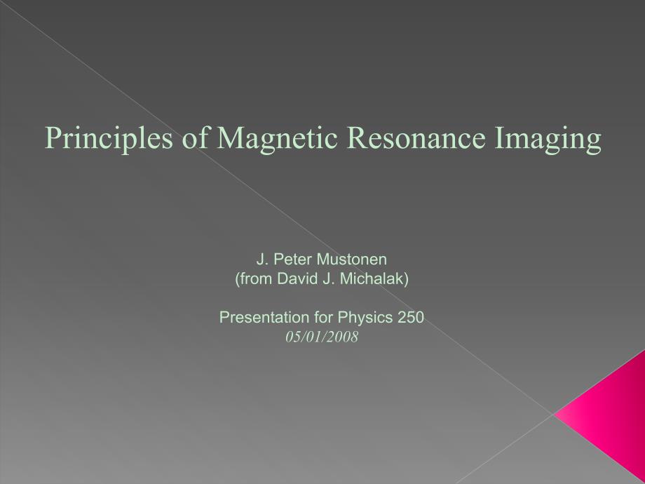 Principles of Magnetic Resonance Imaging_第1页