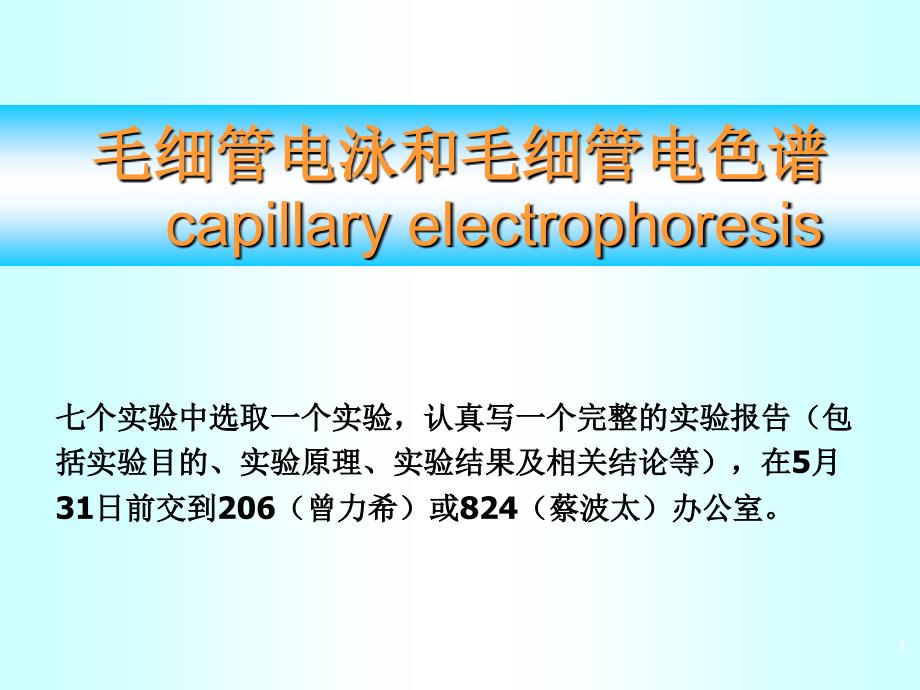 毛细管电泳和毛细管电色谱_第1页