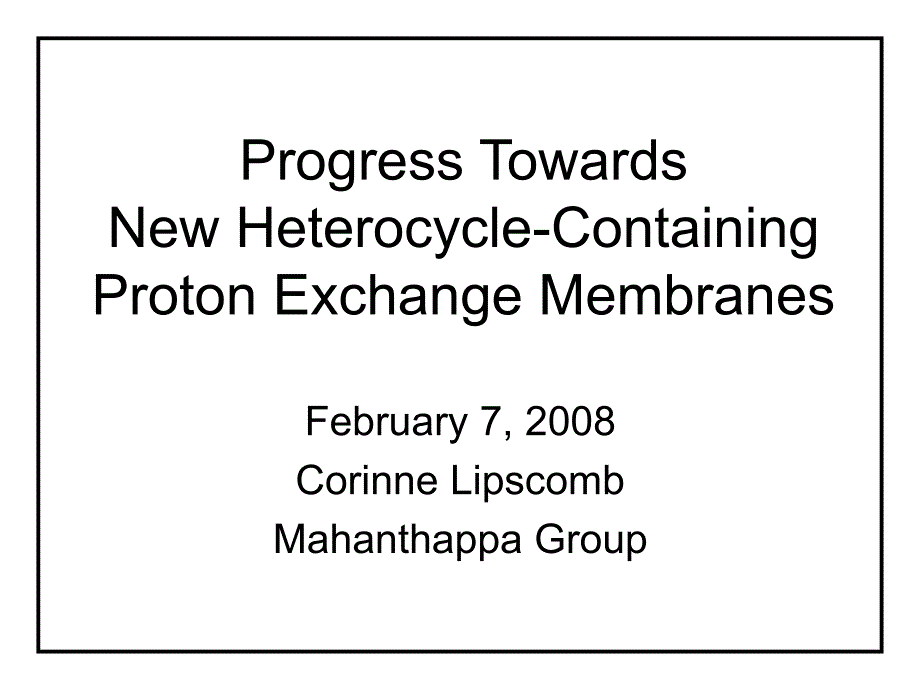 From polymers to fuel cells A look at new understandings …_第1页