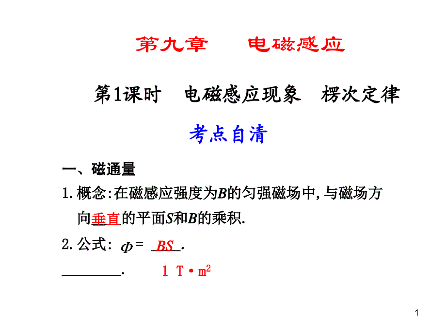 电磁感应现象楞次定律_第1页