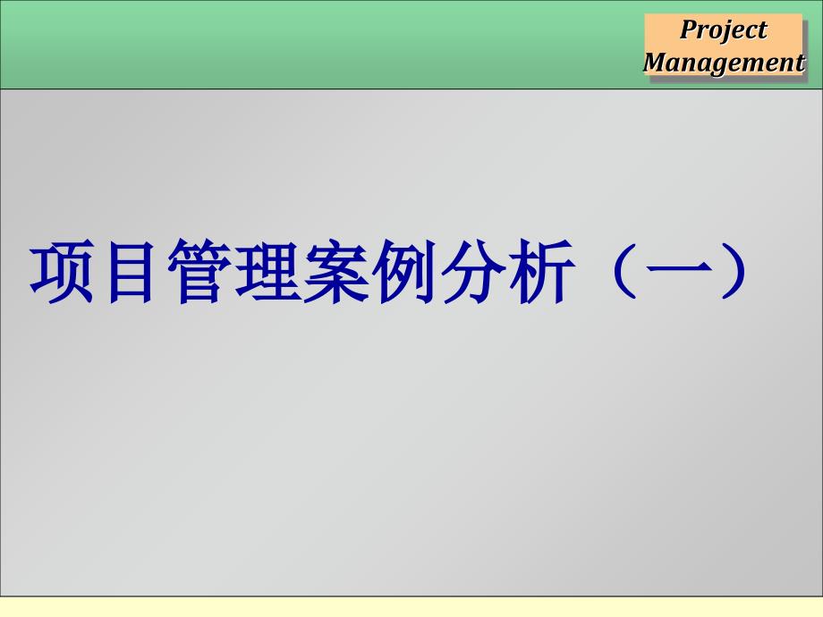 项目管理案例分析_第1页