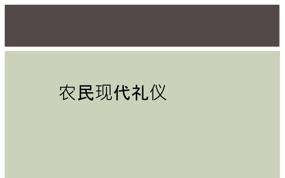 农民现代礼仪_第1页