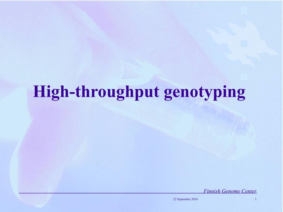 highthroughput genotyping_第1页