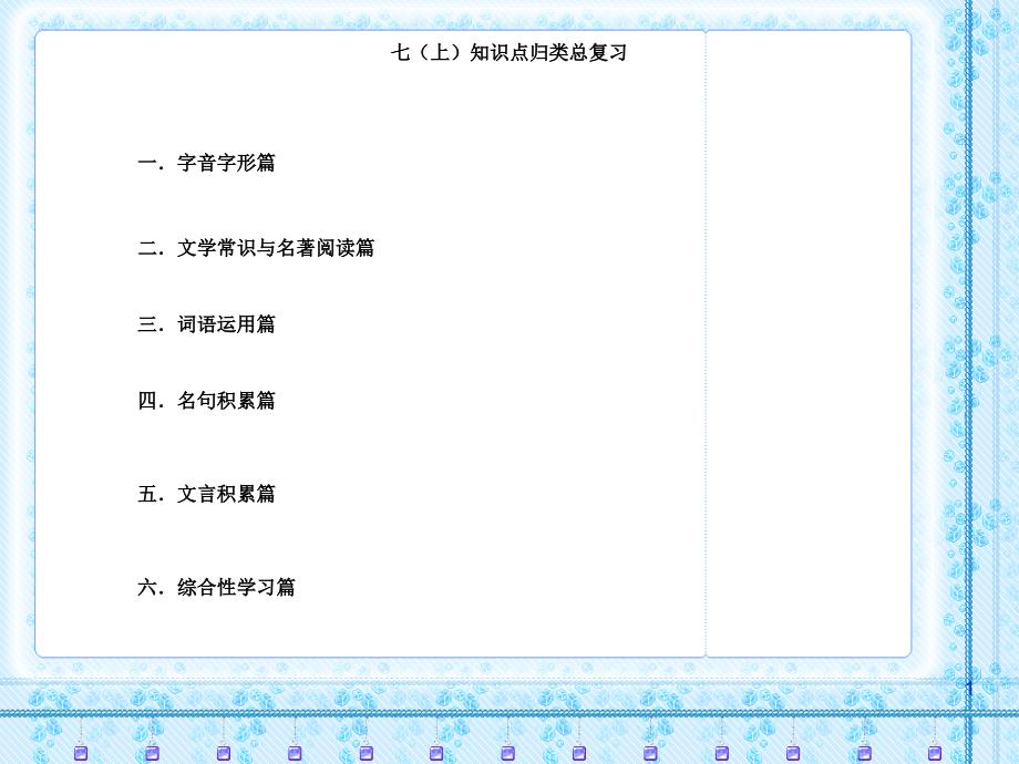 人教版中考复习语文七年级上知识点归类_第1页