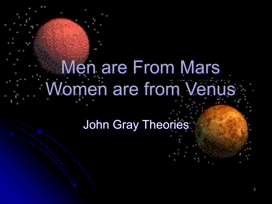 Men are From Mars Women are from Venus_第1页