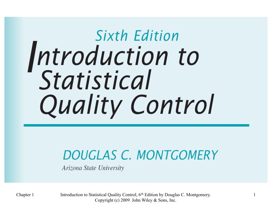 Introduction to Statistical Quality Control, 5th edition_第1页