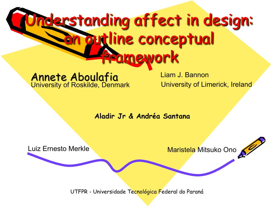 Understanding affect in design an outline conceptual framework_第1页