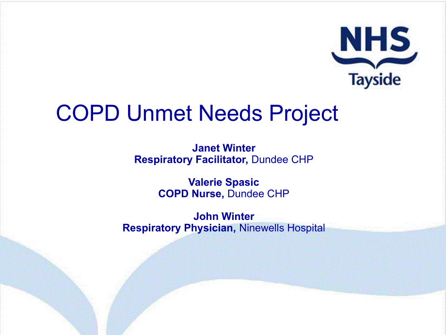 copd英文课件】copd unmet needs project_第1页