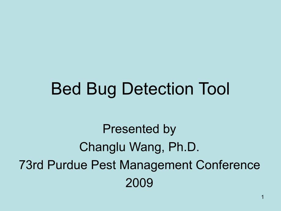 Evaluation of Two Least Toxic Bed Bug Management Strategies in_第1页