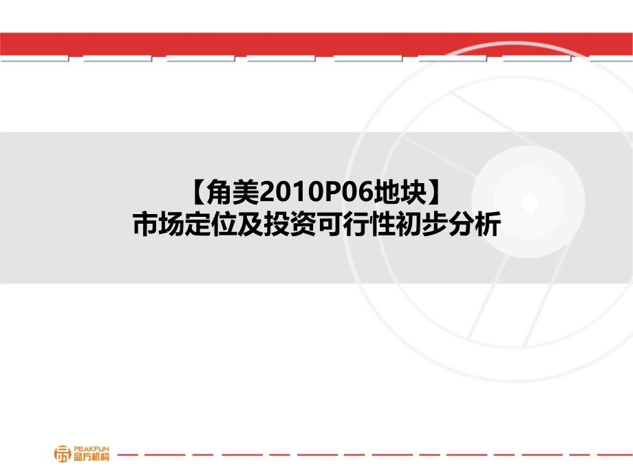 项目市场定位及投资可行性初步分析_第1页