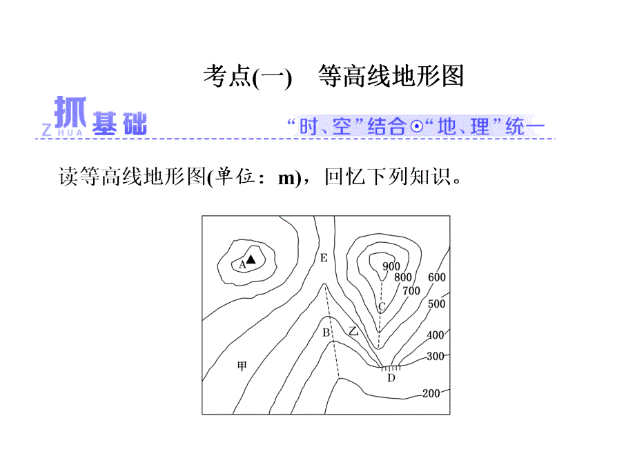 等高线地形图和地形剖面图_第1页