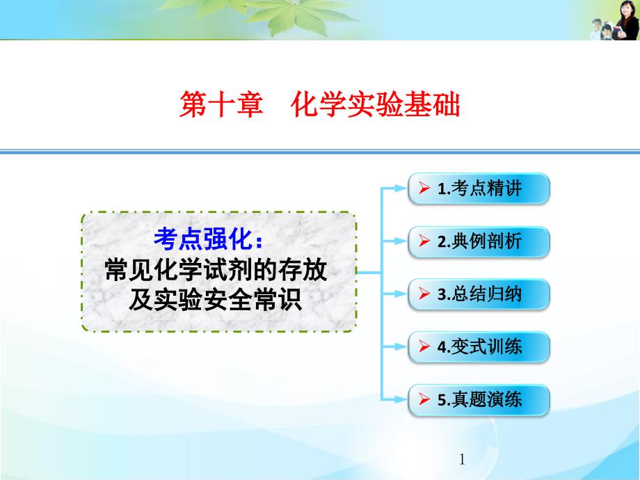 考点强化常见化学试剂的存放及实验安全常识_第1页