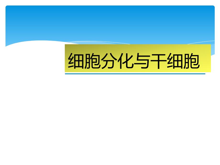 细胞分化干细胞细胞生物学_第1页