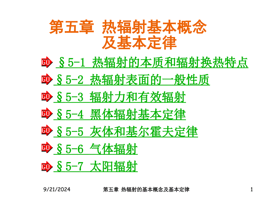 第五章热辐射的基本概念及基本定律_第1页