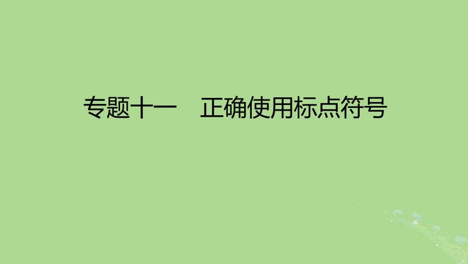 2023版高考语文一轮总复习专题十一正确使用标点符号课件_第1页