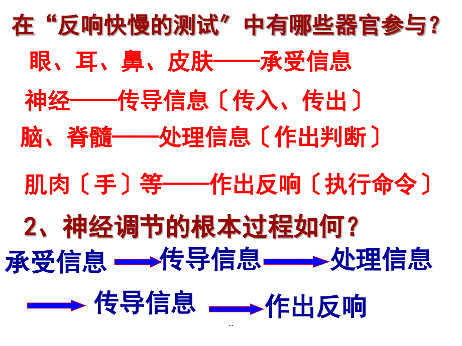 八年级生物神经调节2教案浅谈_第1页