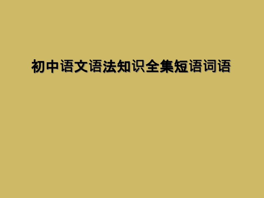 初中语文语法知识全集短语词语_第1页