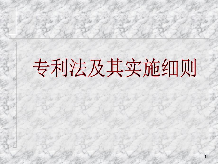 知识产权专利法及细则_第1页